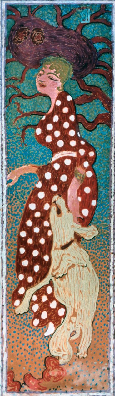 Mulher em um vestido branco manchado, 1891 de Pierre Bonnard
