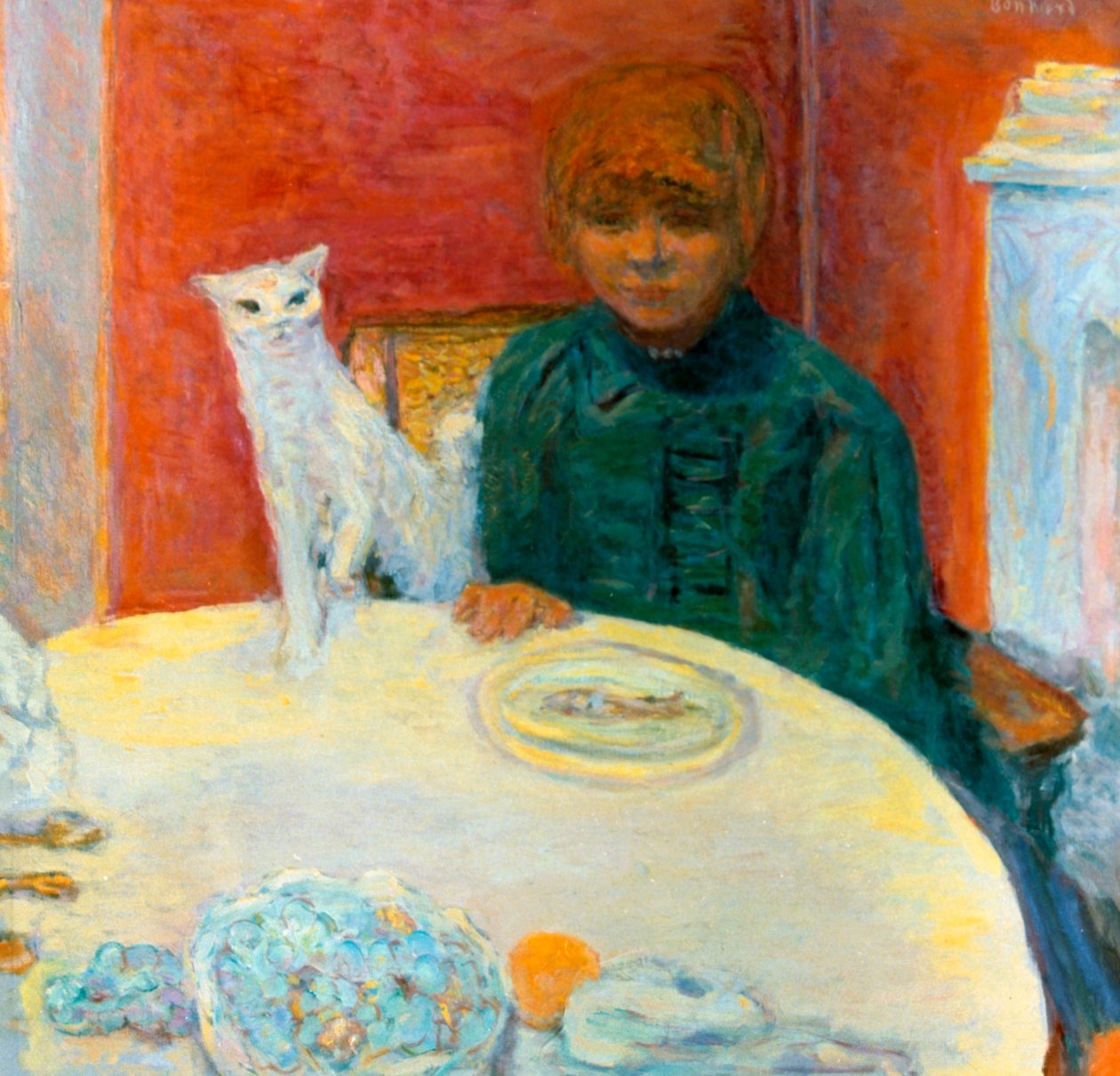 Mulher com um gato, 1912 de Pierre Bonnard