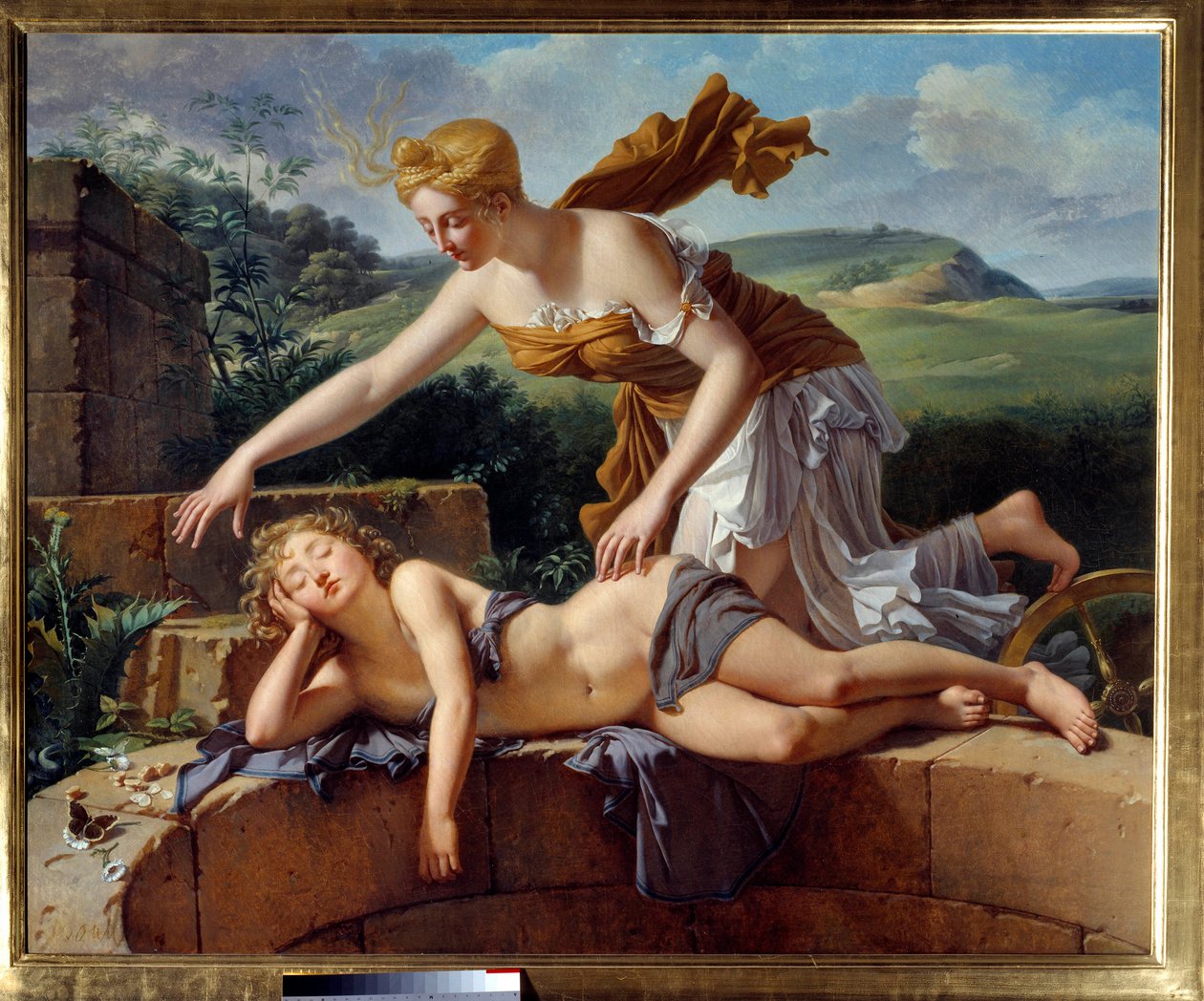 Criança e fortuna. Quadro de Pierre Bouillon de Pierre Bouillon
