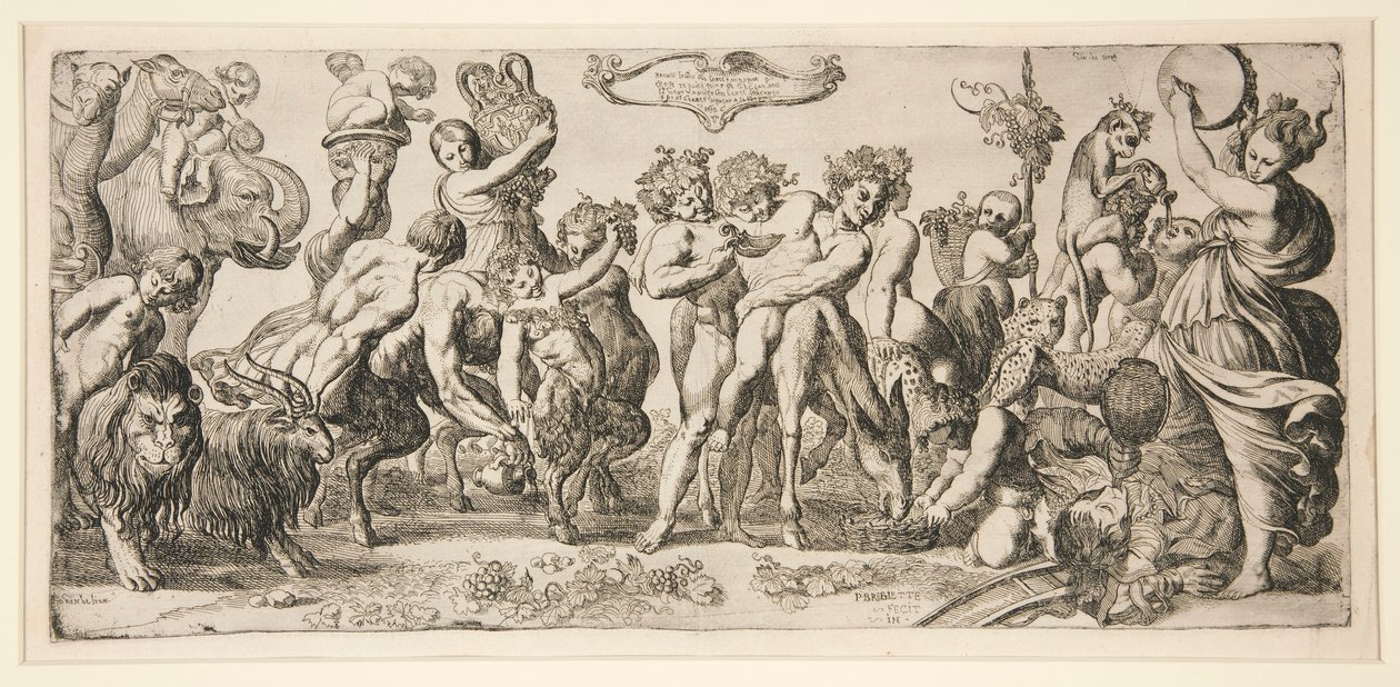 Bacchus e a sua comitiva de Pierre Brebiette