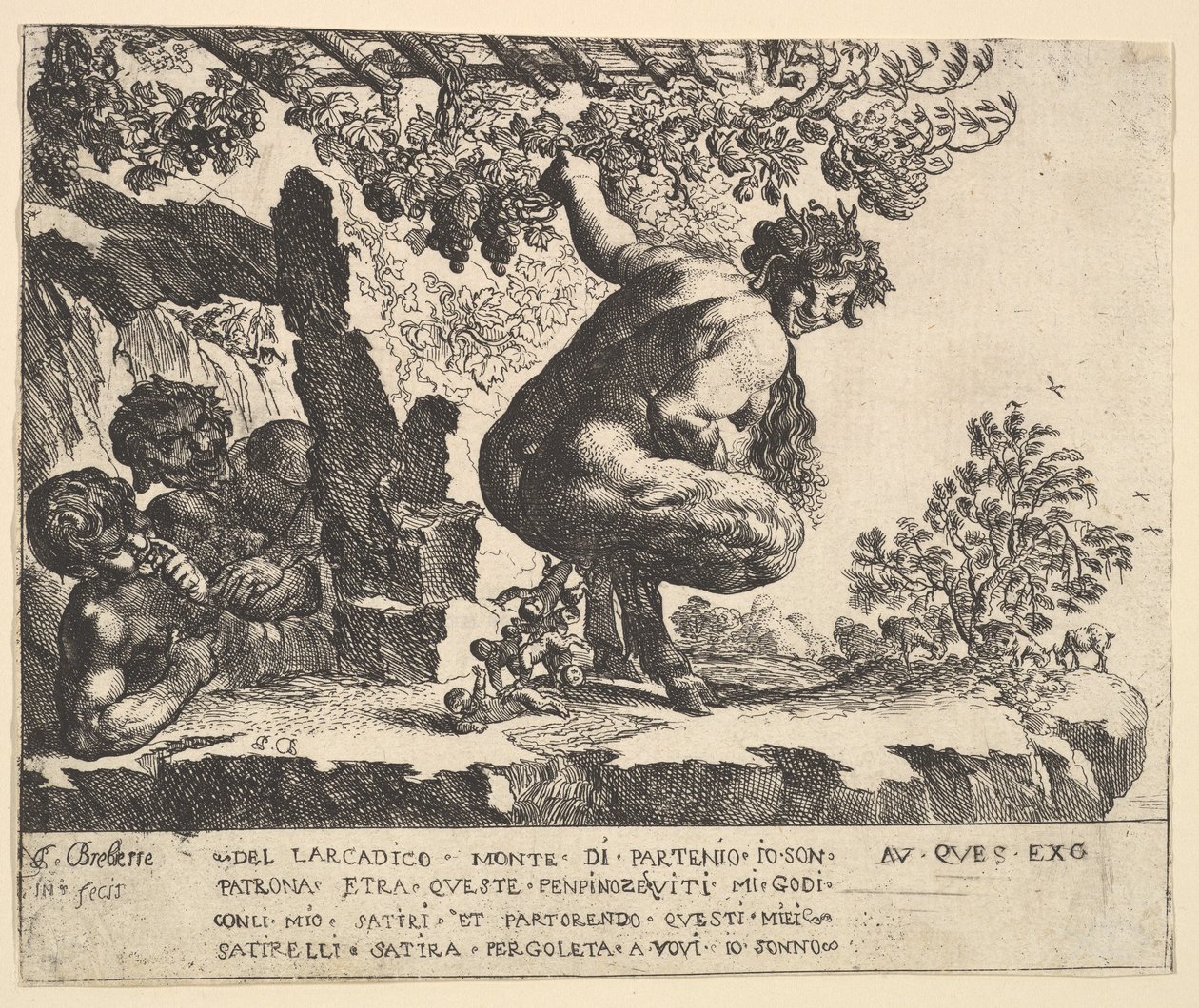 Nascimento dos sátiros, 1610-42. de Pierre Brebiette