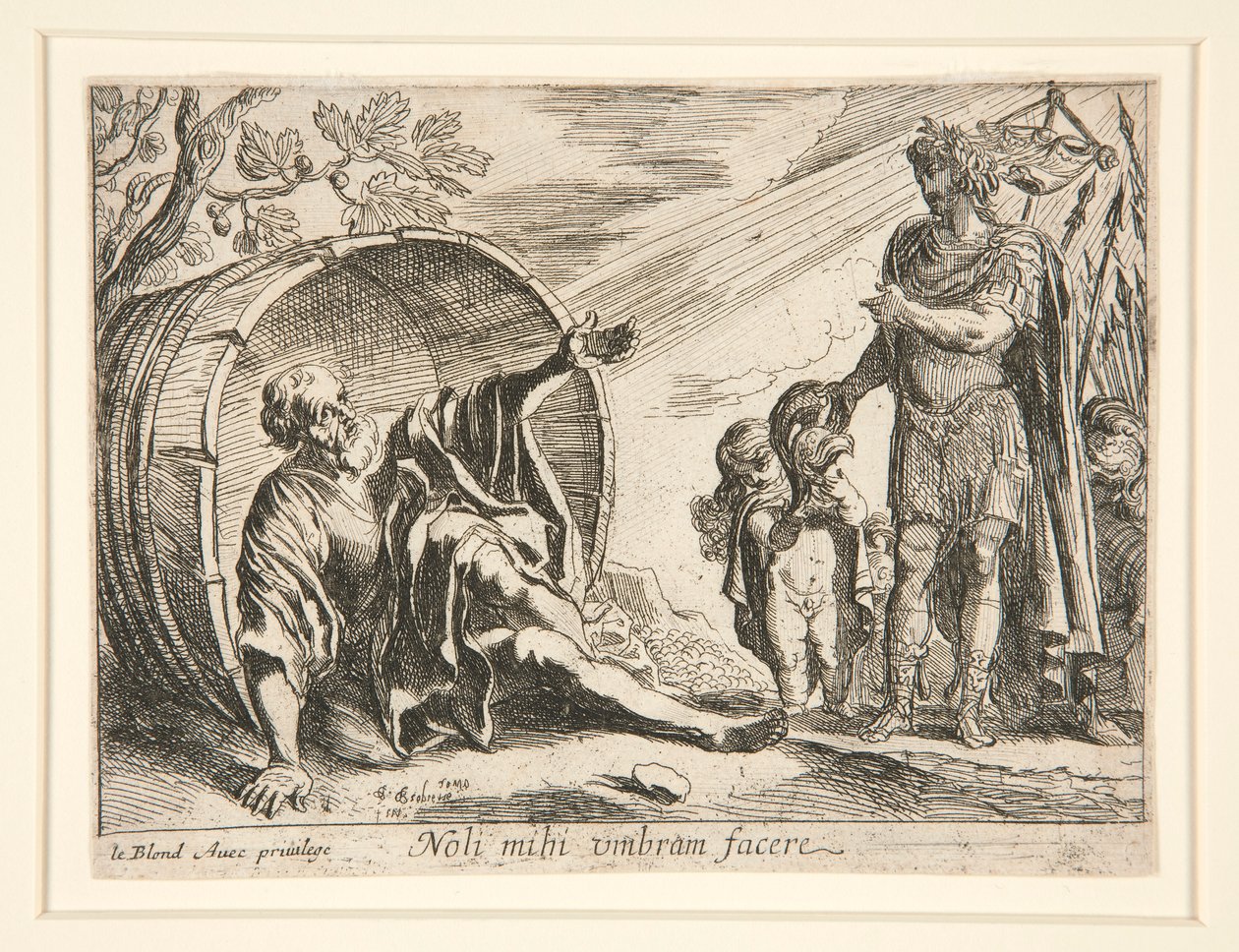 Diógenes e Alexandre o Grande de Pierre Brebiette