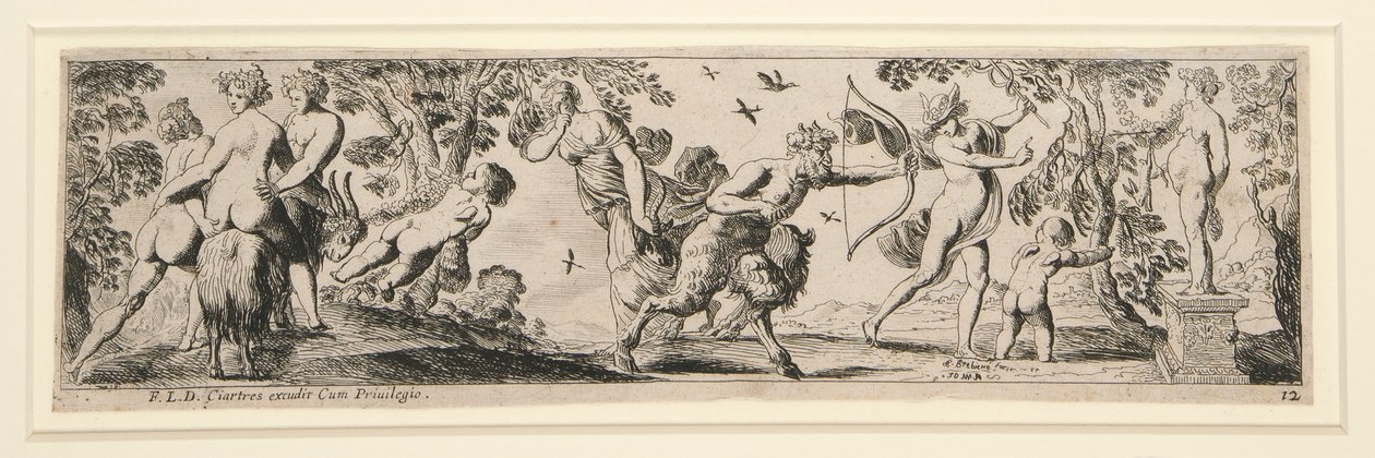 Frisos de Ninfas e Sátiros (12 folhas) de Pierre Brebiette