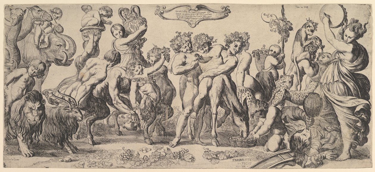 Triunfo de Baco, século XVII. de Pierre Brebiette