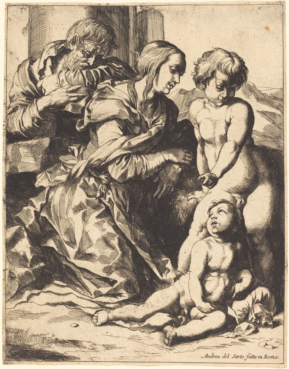 A Sagrada Família de Pierre Brebiette after Andrea del Sarto