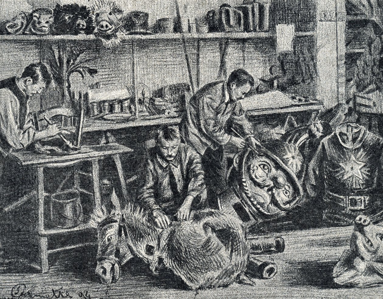 Oficina de teatro e produção de acessórios de espectáculos Gravação de Pierre Calmette Private Collection de Pierre Calmettes
