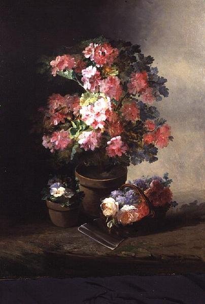 Still Life of Roses in a Pot, c.1870 de Pierre Camille Gontier