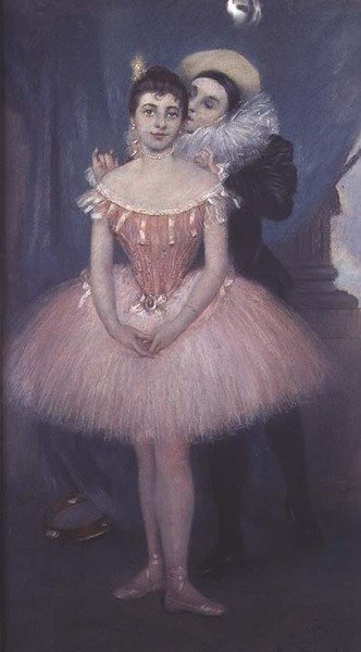 Pierrot e o Dançarino de Pierre Carrier Belleuse