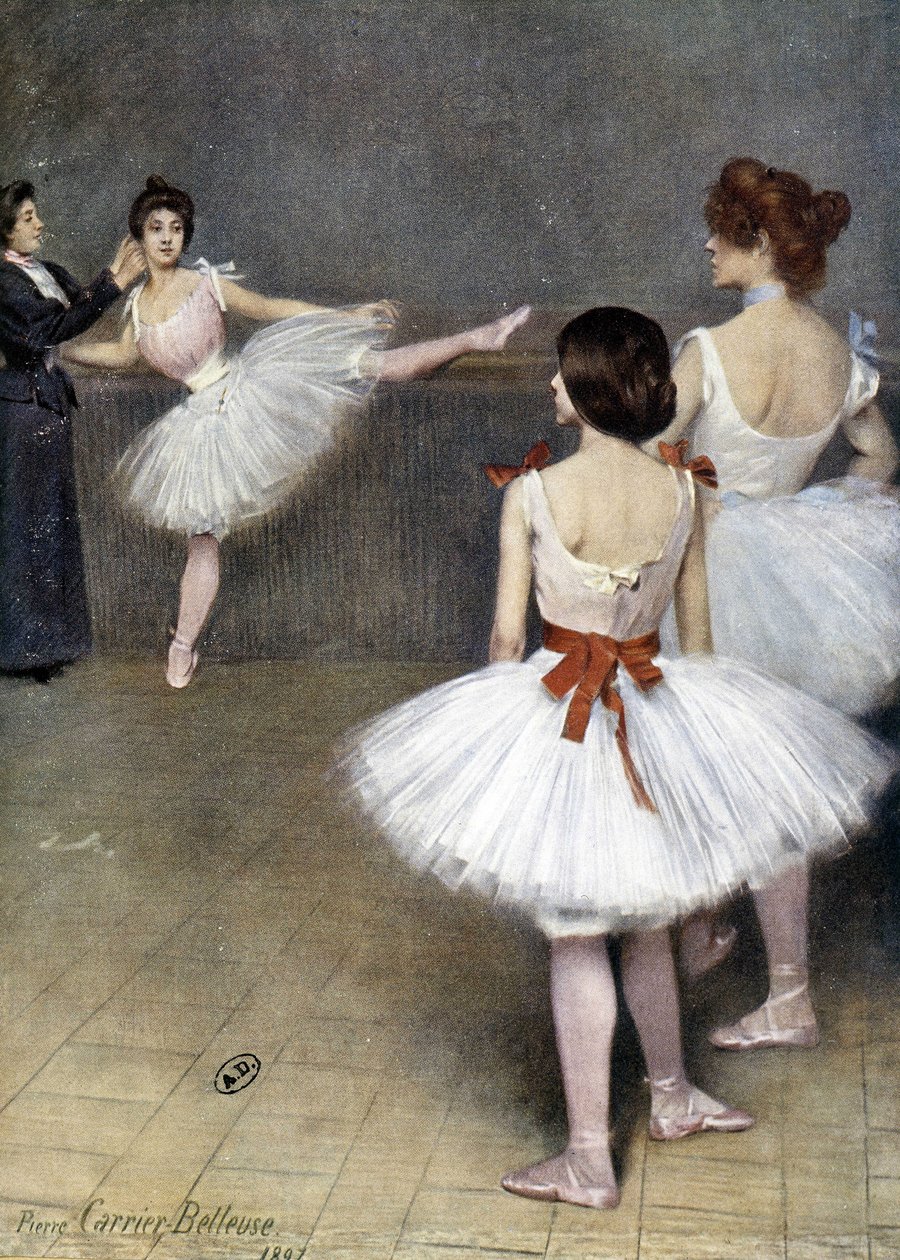 Dança clássica: bailarinas em 1897 por Pierre Carrier Belleuse de Pierre Carrier Belleuse
