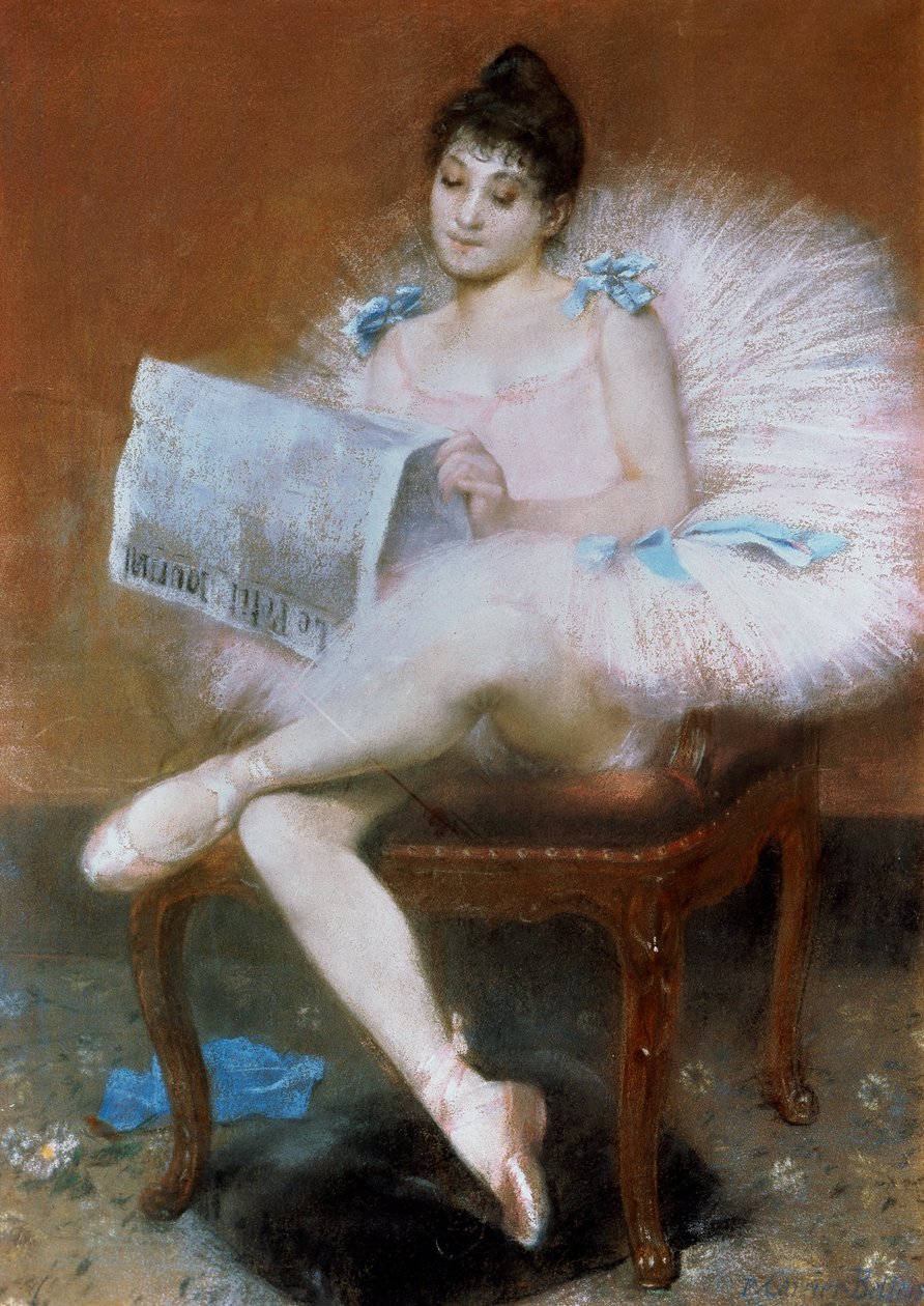 Dançarina de balé sentada, 1890. de Pierre Carrier Belleuse