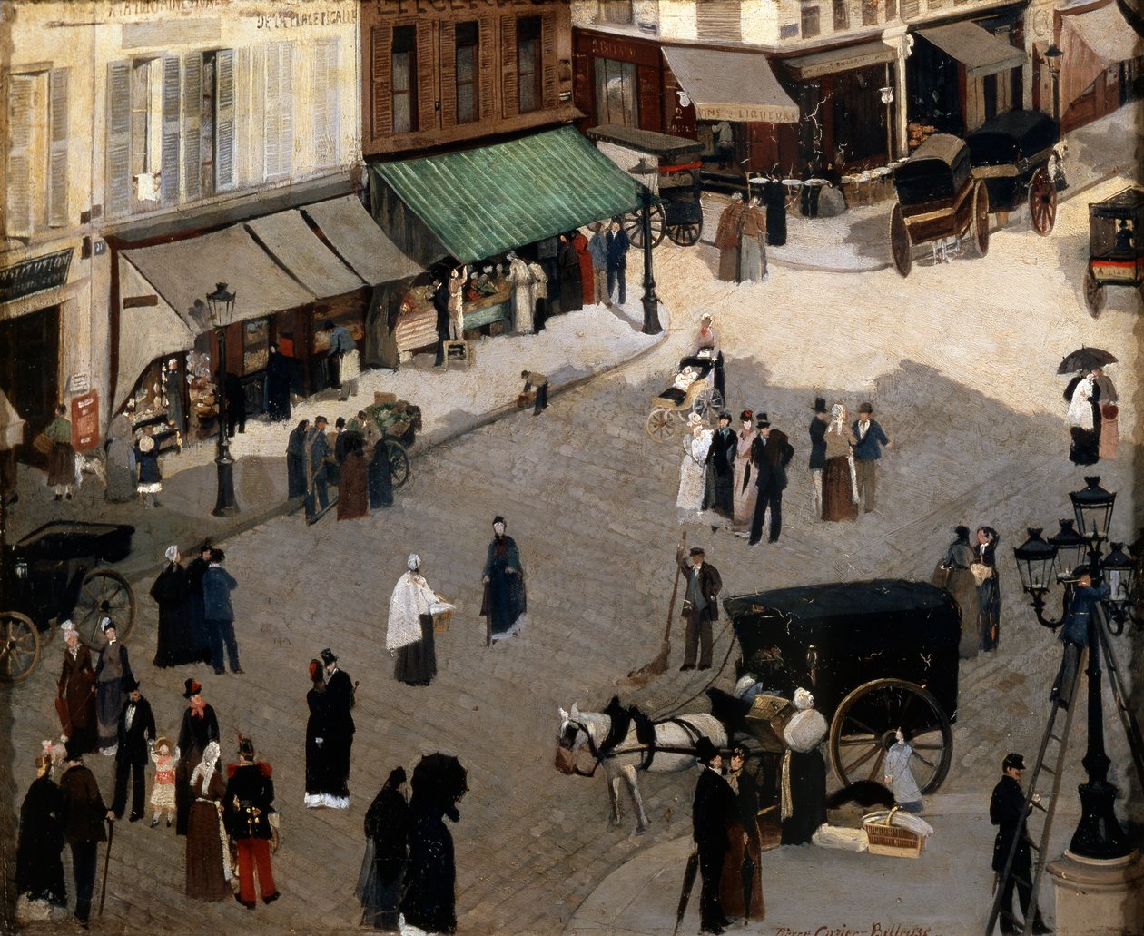A Place Pigalle em Paris, na década de 1880. de Pierre Carrier Belleuse