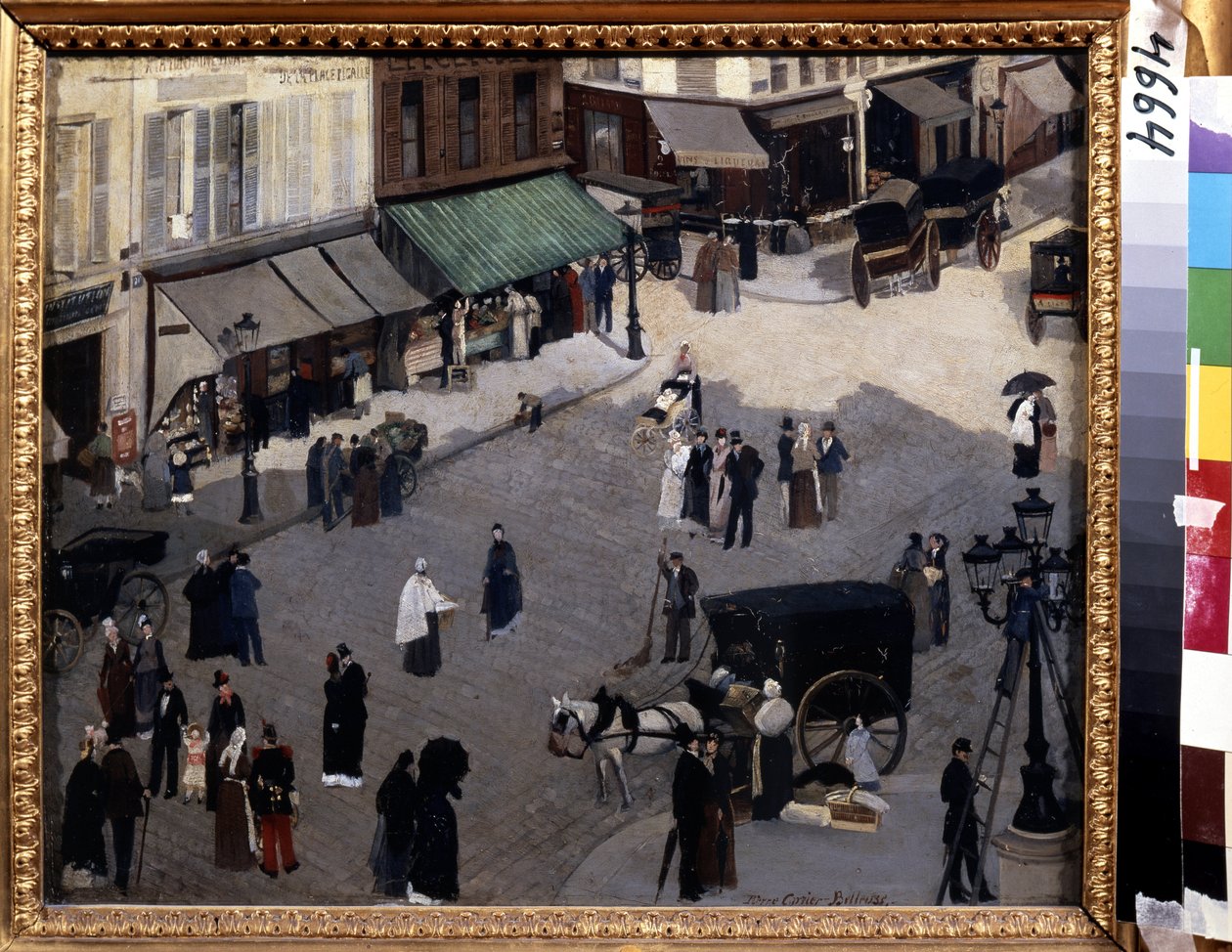 Lugar Pigalle em Paris. Pintura de Pierre Carriere-Belleuse (Carriere Belleuse de Pierre Carriere Belleuse