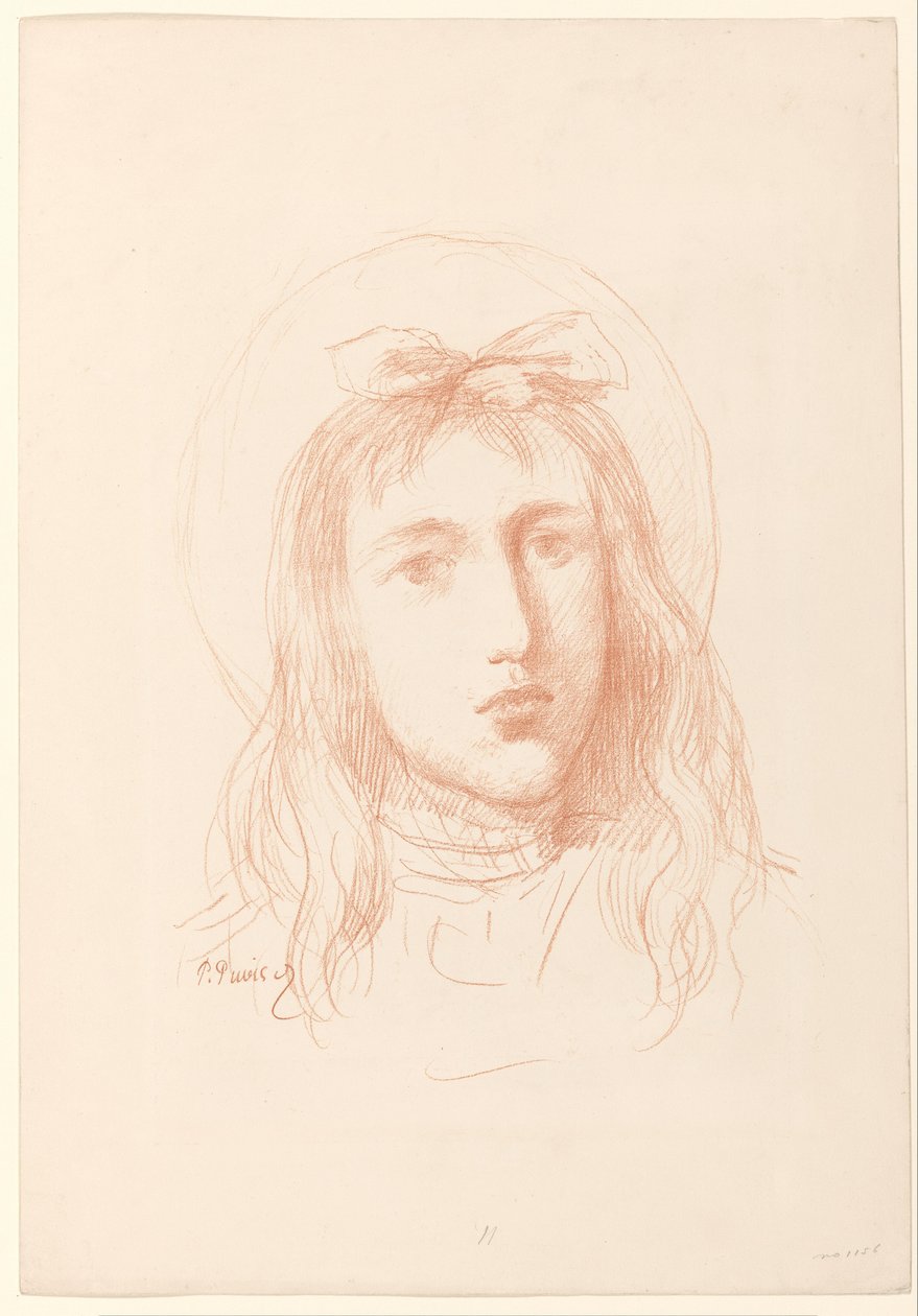 Cabeça de uma menina de Pierre Cécile Puvis de Chavannes