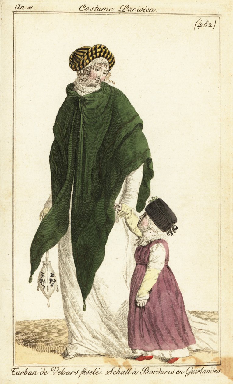 Mulher e criança na moda, Paris de Pierre Charles Baquoy