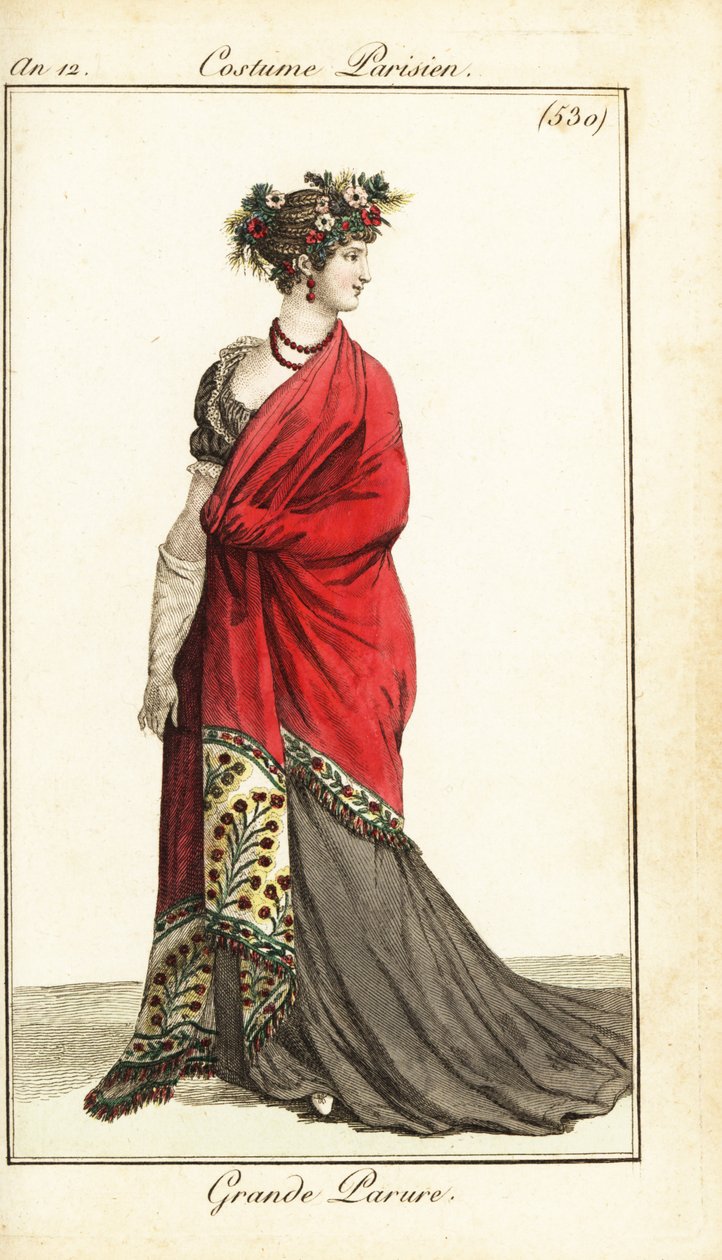 Mulher em desgaste muito formal, Paris de Pierre Charles Baquoy
