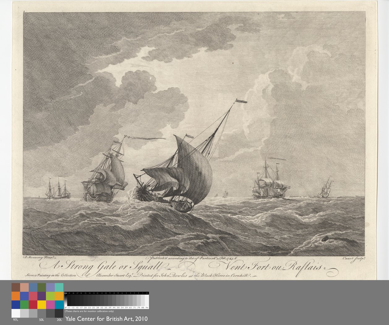 Um vendaval forte ou Squall de Pierre Charles Canot