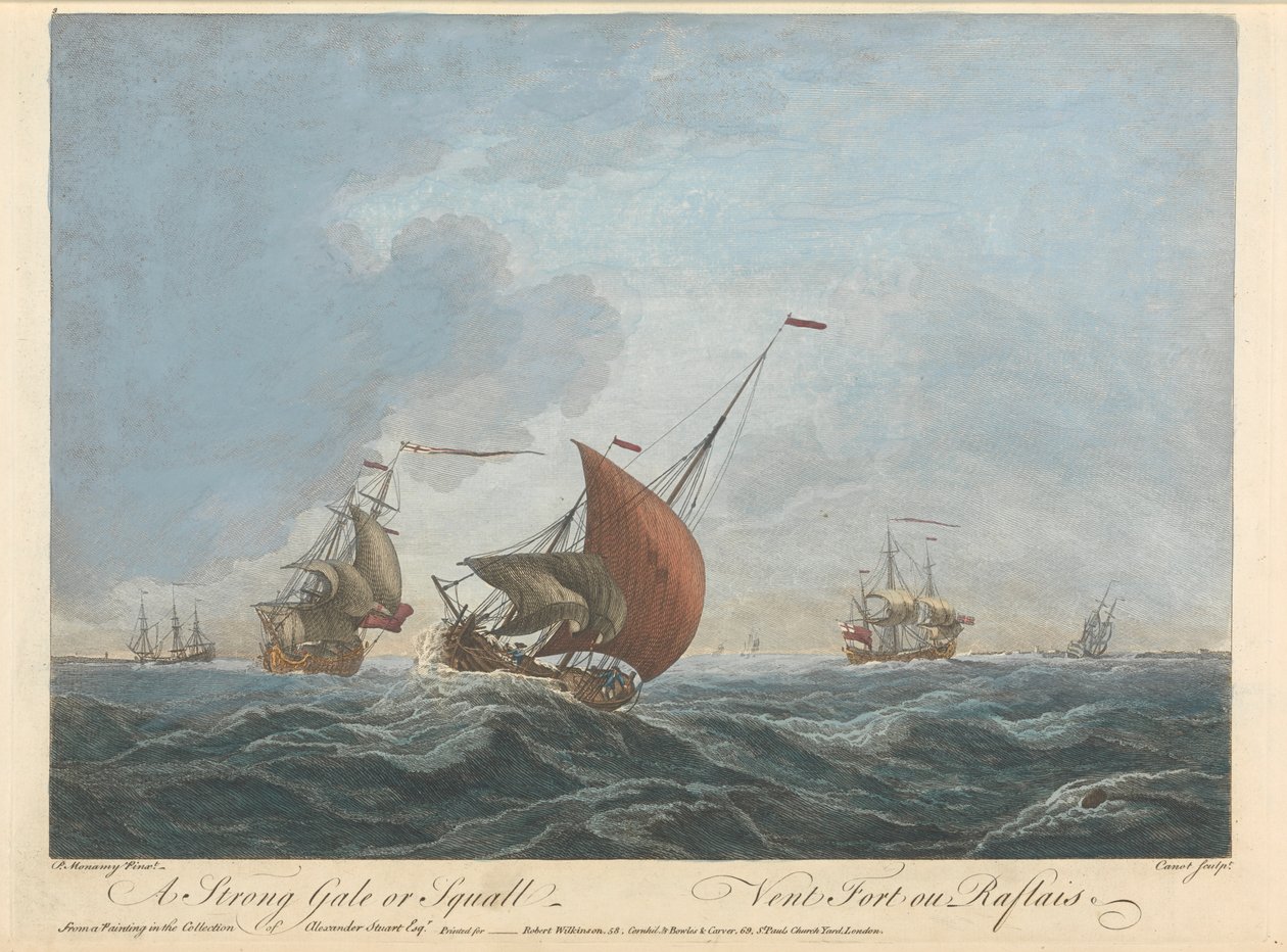 Um vendaval forte ou Squall de Pierre Charles Canot