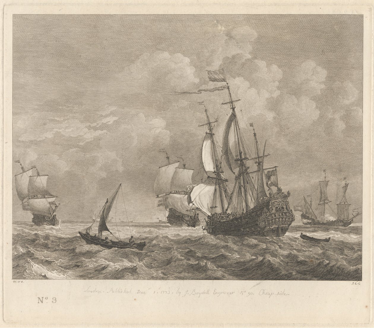 Estudo Marinho nº 3 de Pierre Charles Canot
