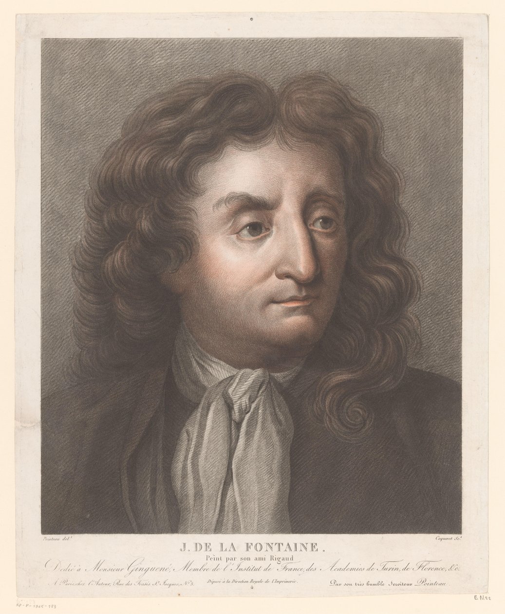 Portret van Jean de La Fontaine
J. de la Fontaine. (título sobre o objecto) de Pierre Charles Coqueret