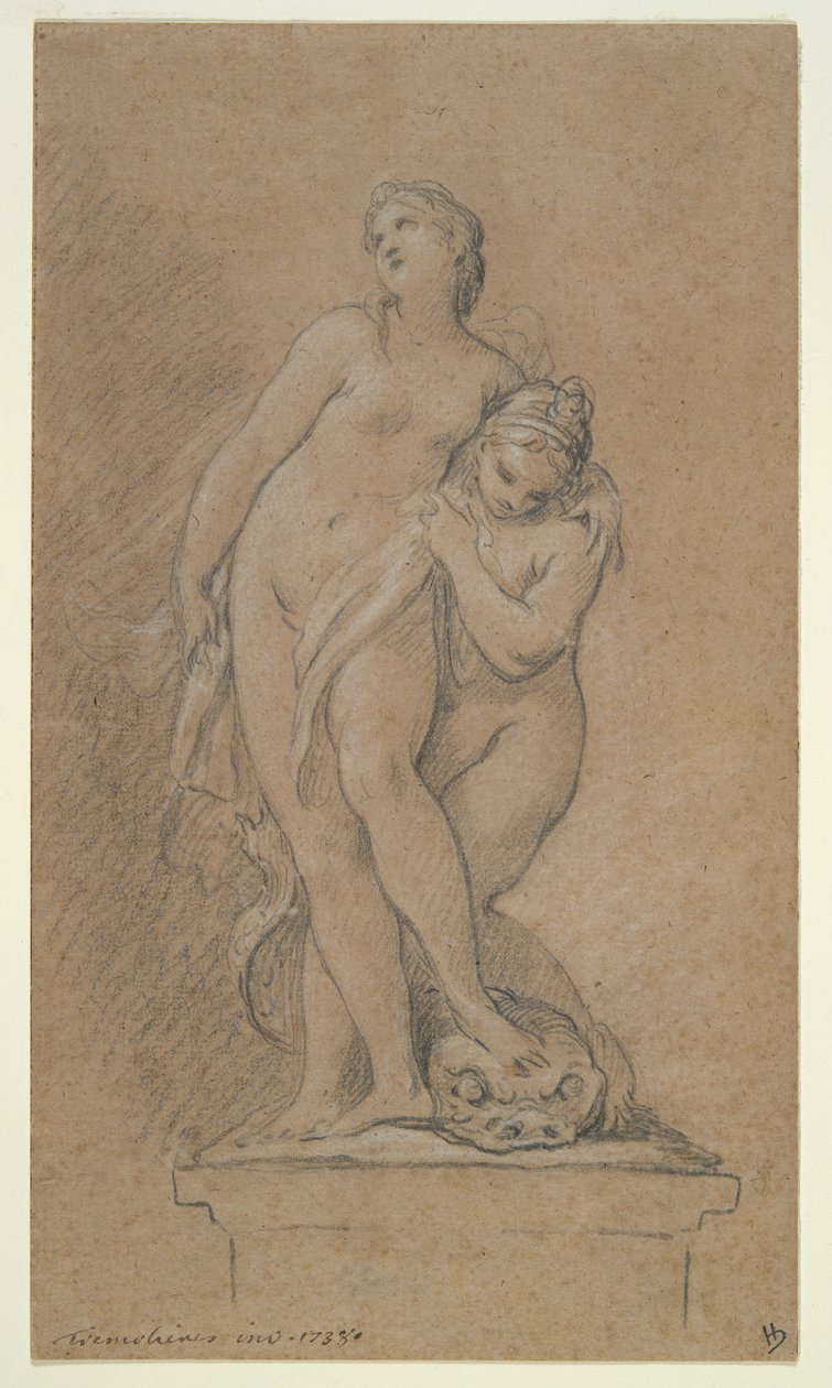 Vénus Apoiado por uma Nereid de Pierre Charles Tremolieres
