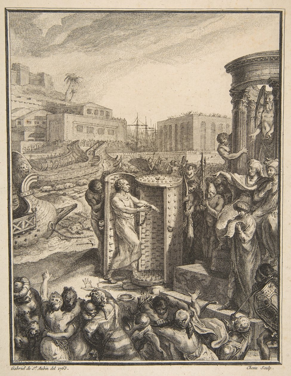 Regulus Condenado à Mais Horrível Tortura, século XVIII. de Pierre Chenu