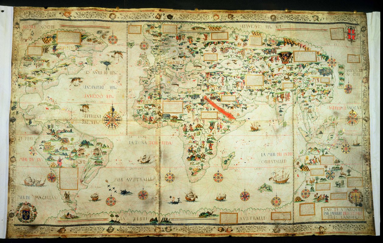 Adicionar 24065 Mapa do Mundo de Pierre Desceliers