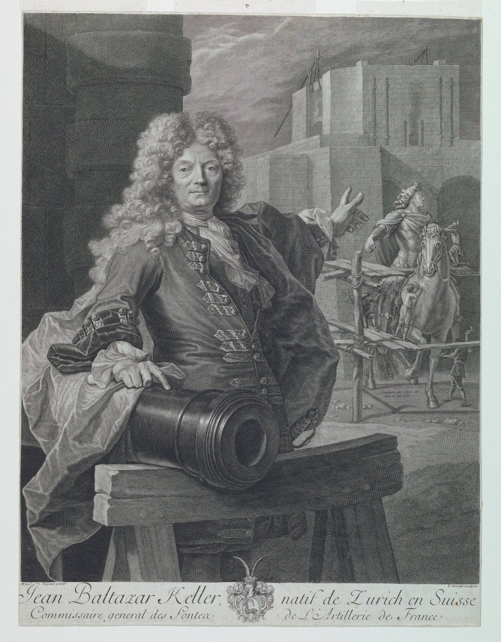 Retrato de Jean-Balthasar Keller de Pierre Drevet