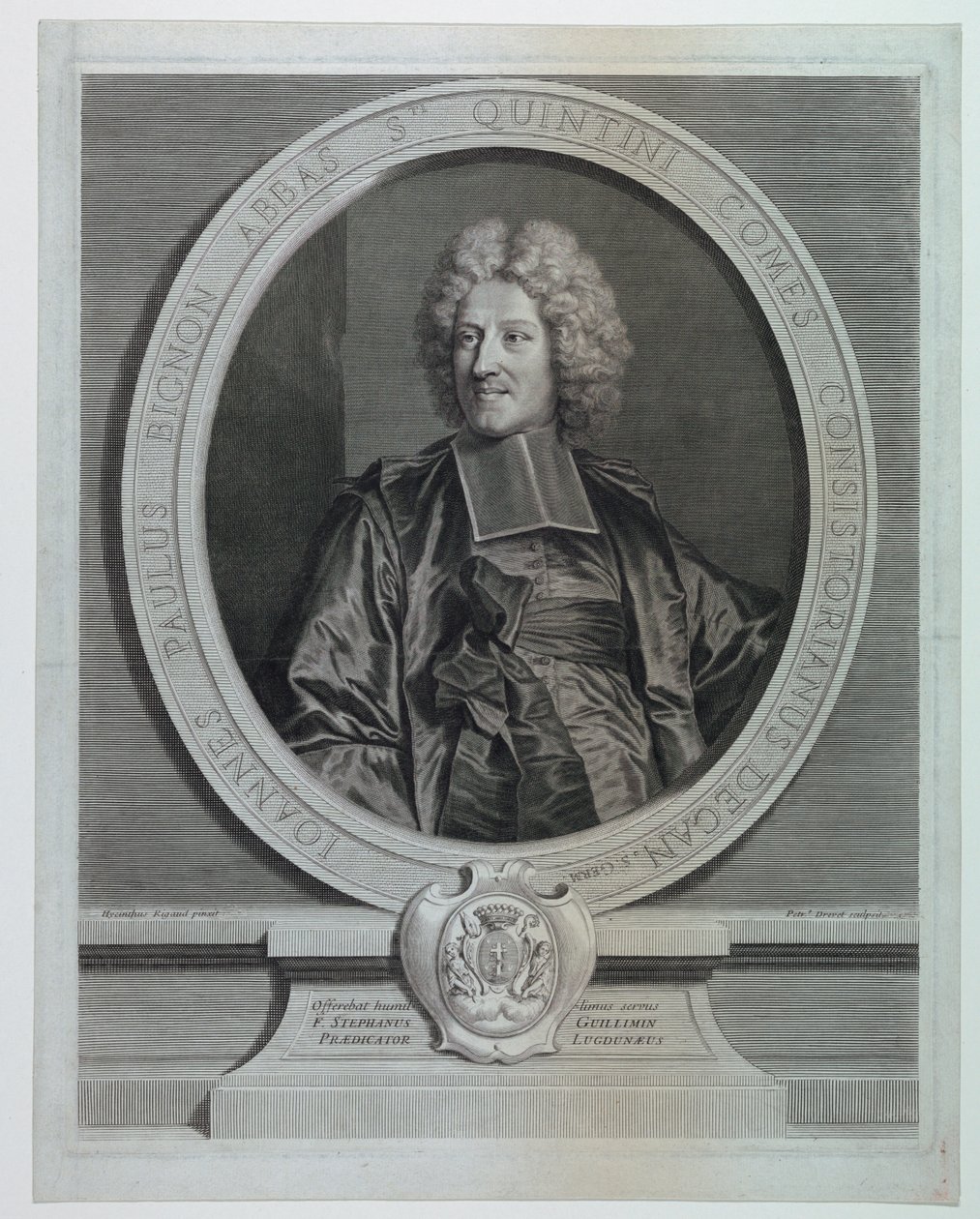 Retrato de Jean Paul Bignon, abade de St. Quentin de Pierre Drevet