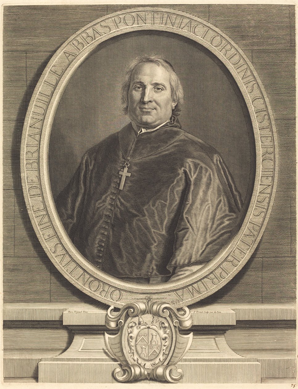 Fine de Brianville de Pierre Drevet after Hyacinthe Rigaud