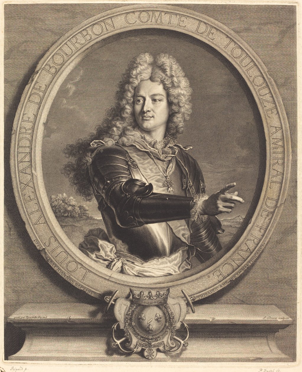 Louis-Alexandre de Bourdon, Conde de Toulouse de Pierre Drevet after Hyacinthe Rigaud
