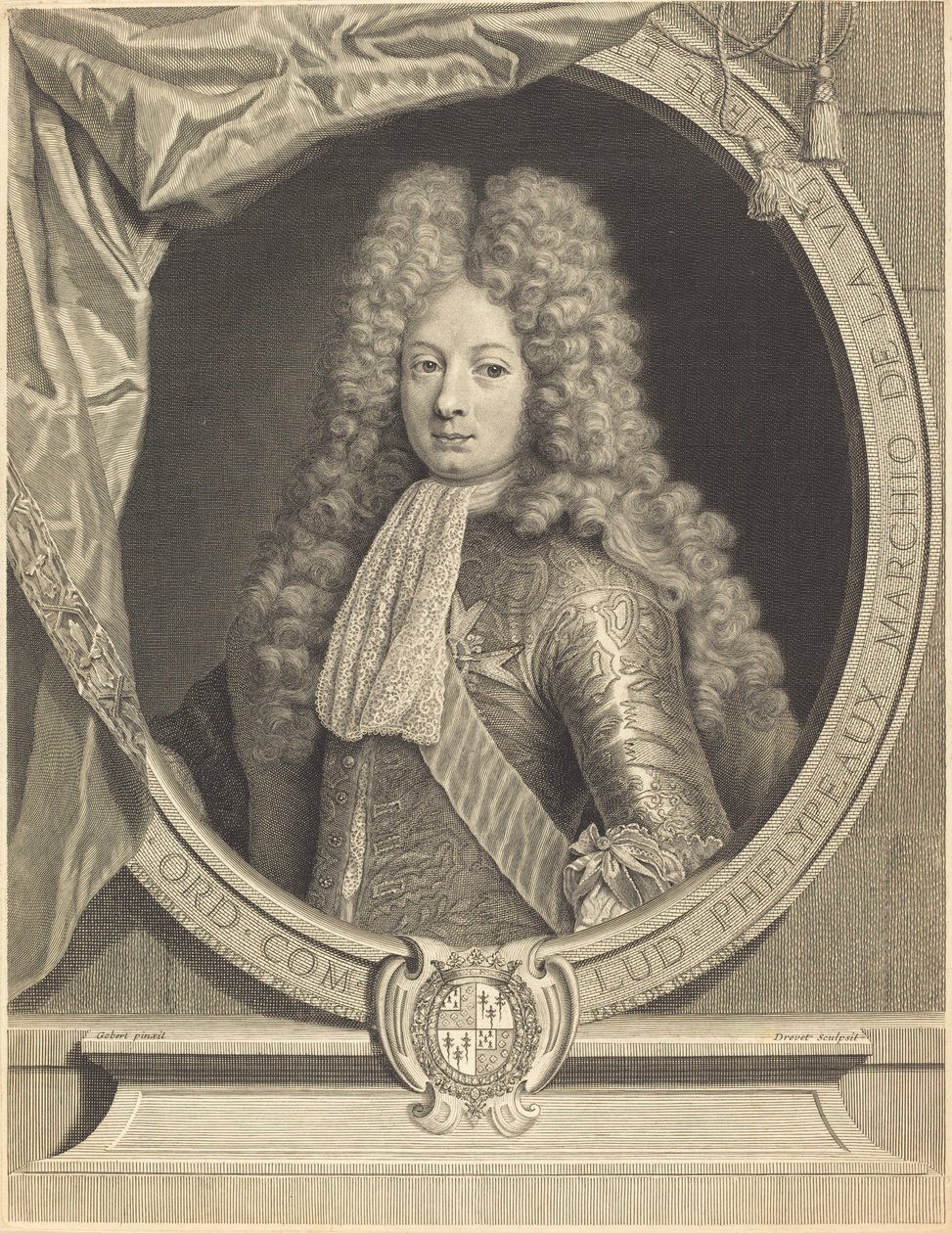 Marquês de la Vrillière de Pierre Drevet after Pierre Gobert