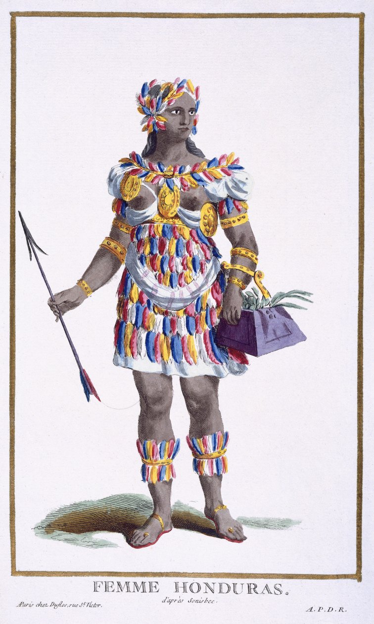 Uma mulher de Honduras, 1780 de Pierre Duflos