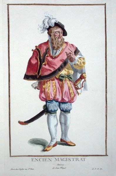 Vestido de um magistrado suíço do 