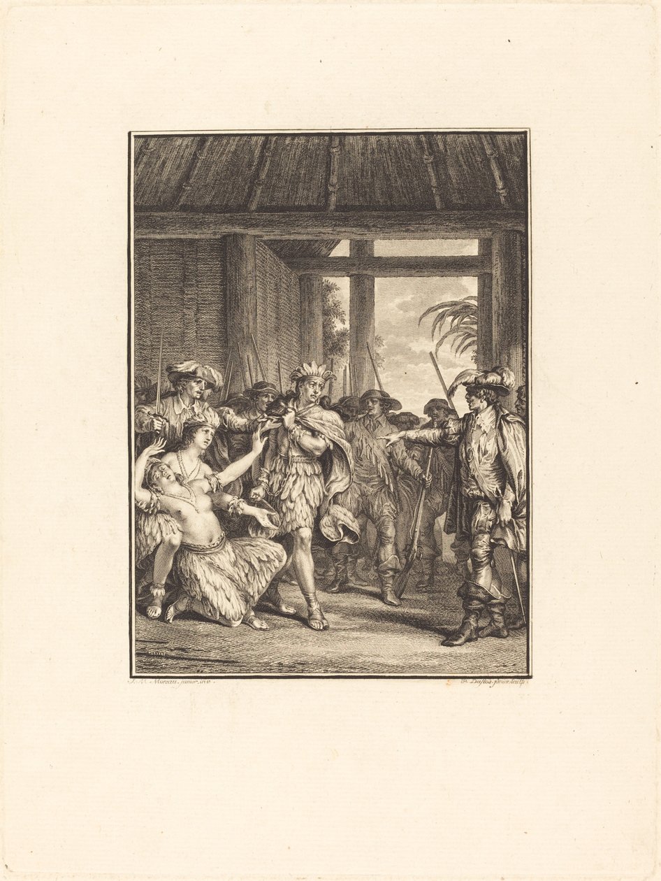 A descoberta do novo mundo de Pierre Duflos after Jean Michel Moreau