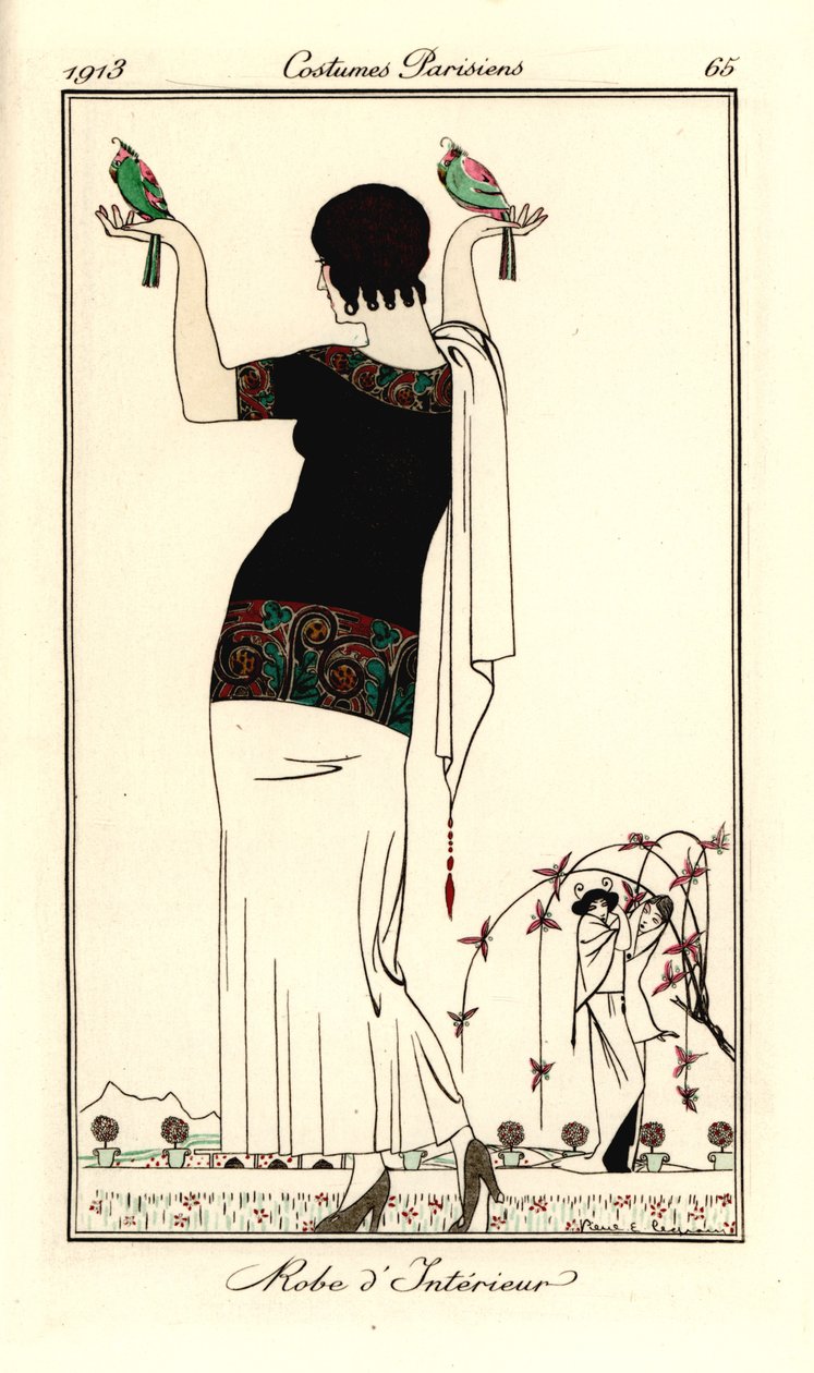 Mulher de manga curta e saia branca de Pierre E. Legrain