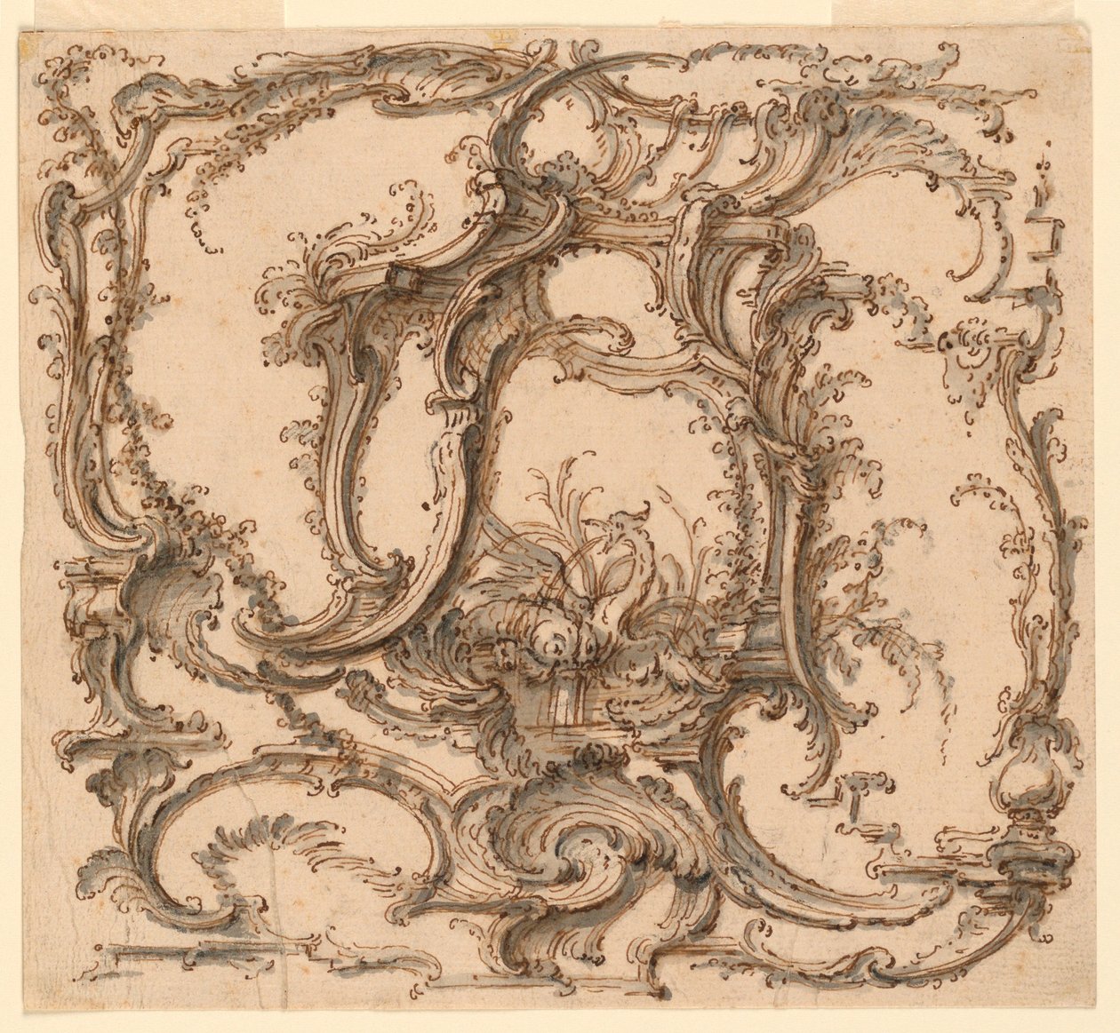 Desenho, Composição de Ornamentos, ca. 1745 de Pierre Edme Babel