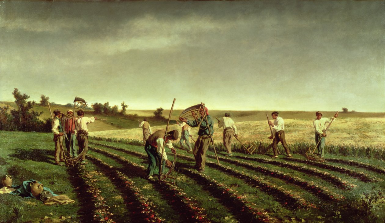 Colheita de Sainfoin em Chambaudouin, 1882 de Pierre Edmond Alexandre Hedouin