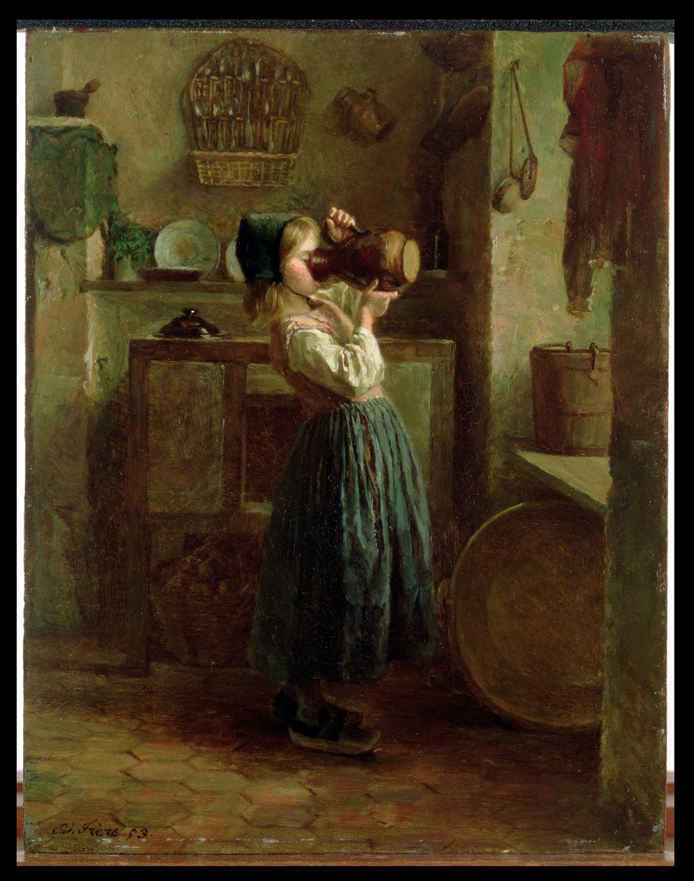 Ajudando a si mesma, 1859 de Pierre Edouard Frere