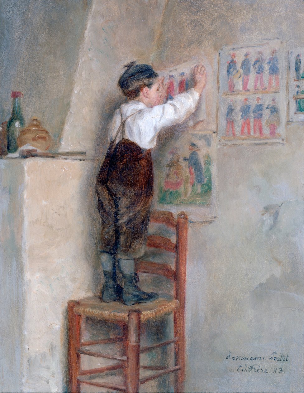 Na sala de aula, 1883 de Pierre Edouard Frere