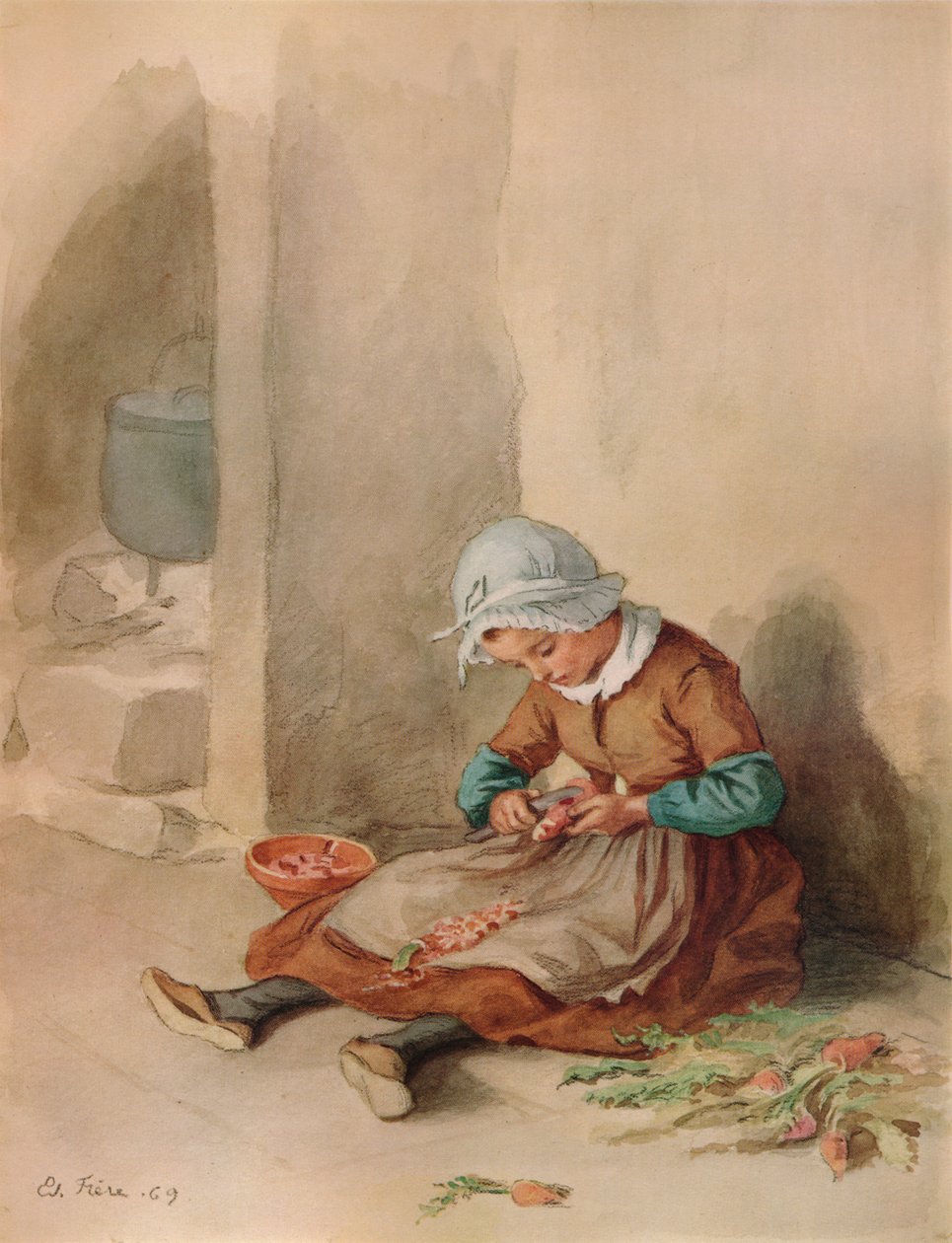 O Pequeno Doméstico, 1869, 1938 de Pierre Edouard Frere