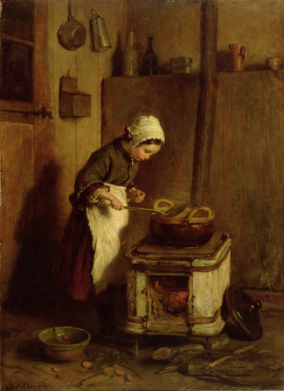 A pequena empregada, 1857 de Pierre Edouard Frere