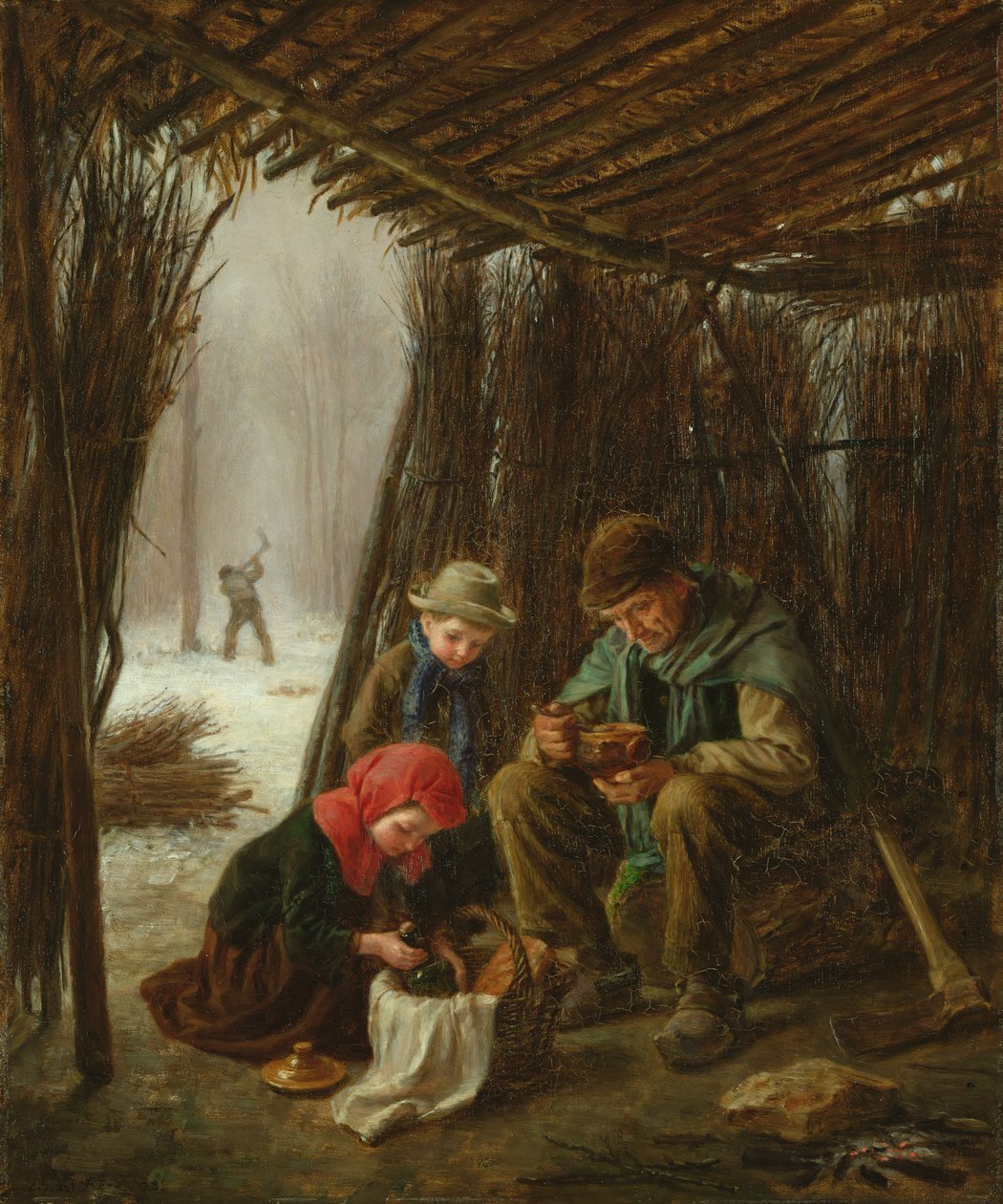 A refeição do lenhador de Pierre Edouard Frere