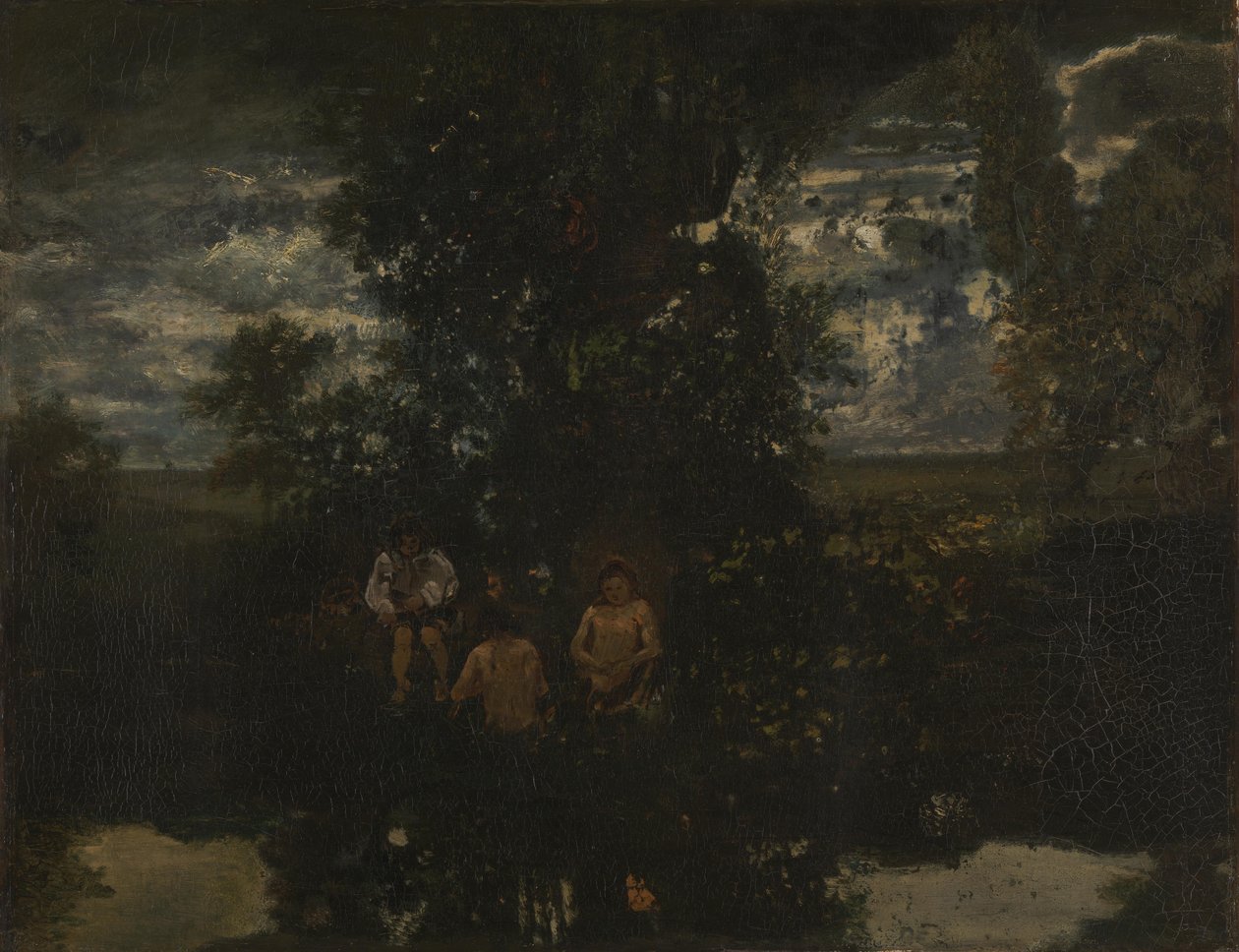 Luar. Os banhistas, década de 1860 de Pierre Etienne Theodore Rousseau