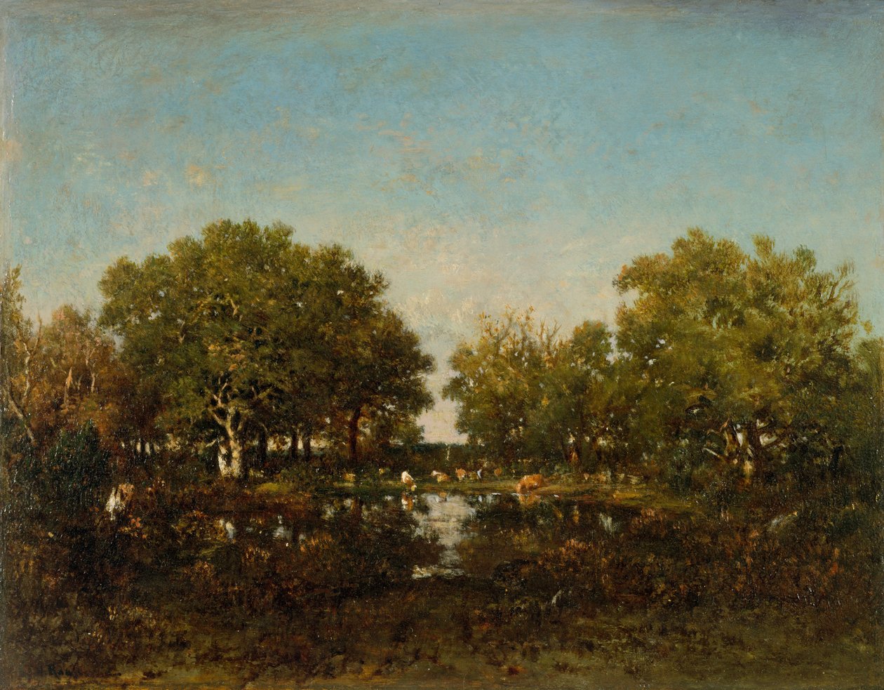 A Memória da Piscina da Floresta de Chambord, 1839. de Pierre Etienne Theodore Rousseau