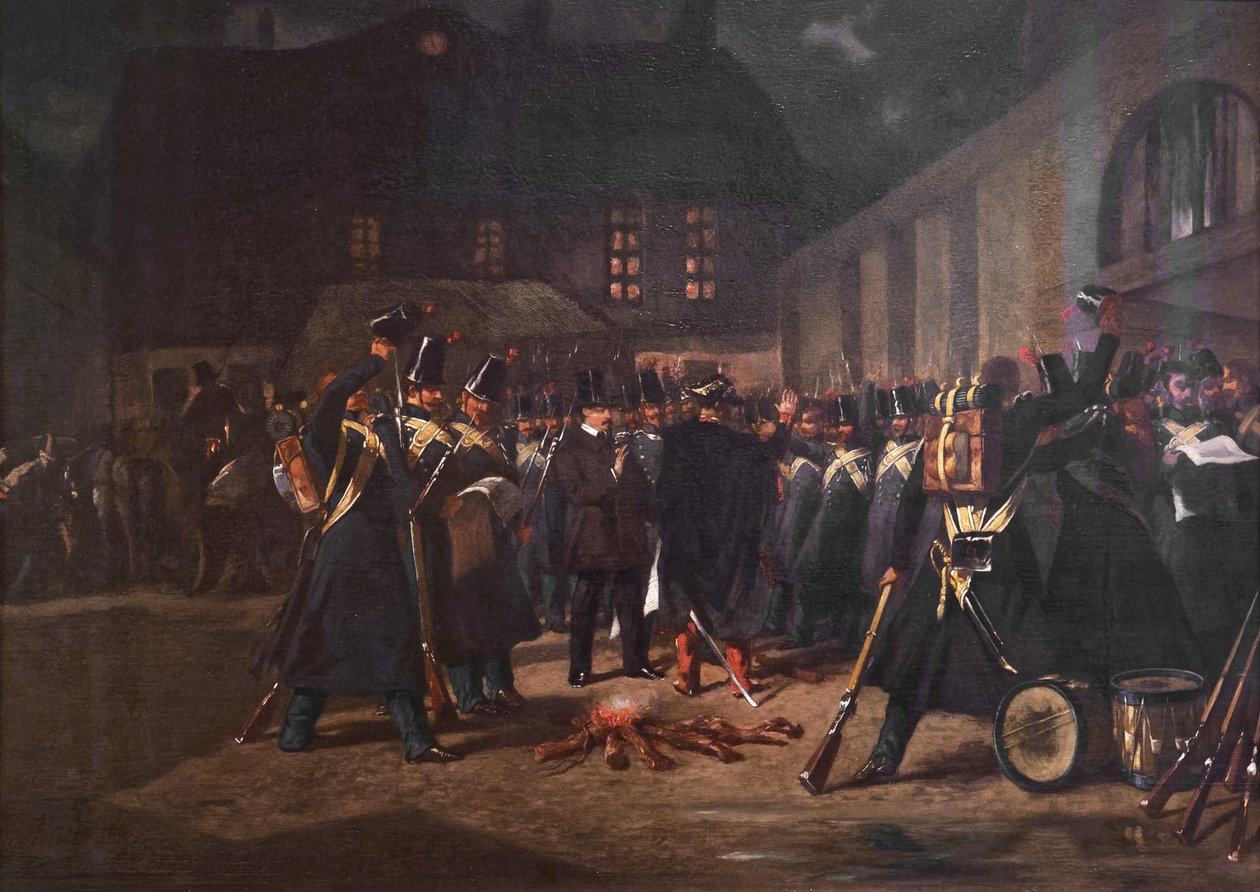 Reunião da Guarda Nacional durante o golpe de estado de 2 de dezembro de 1851 de Pierre Eugène Lacoste