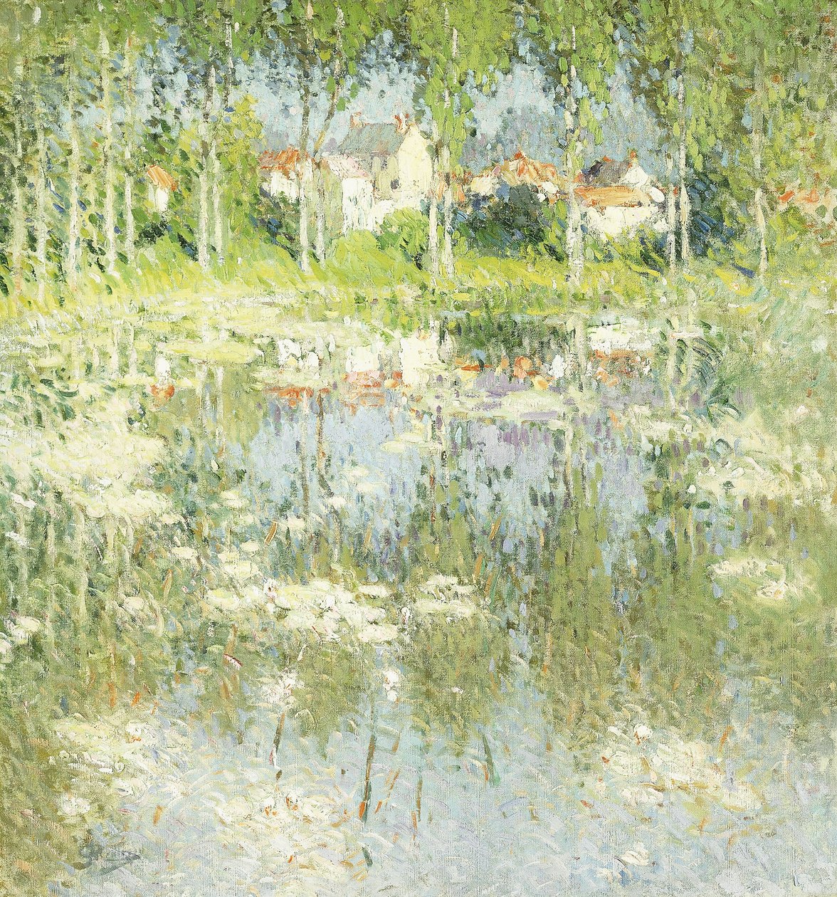 Paisagem de verão; Paisagem de verão de Pierre Eugene Montezin