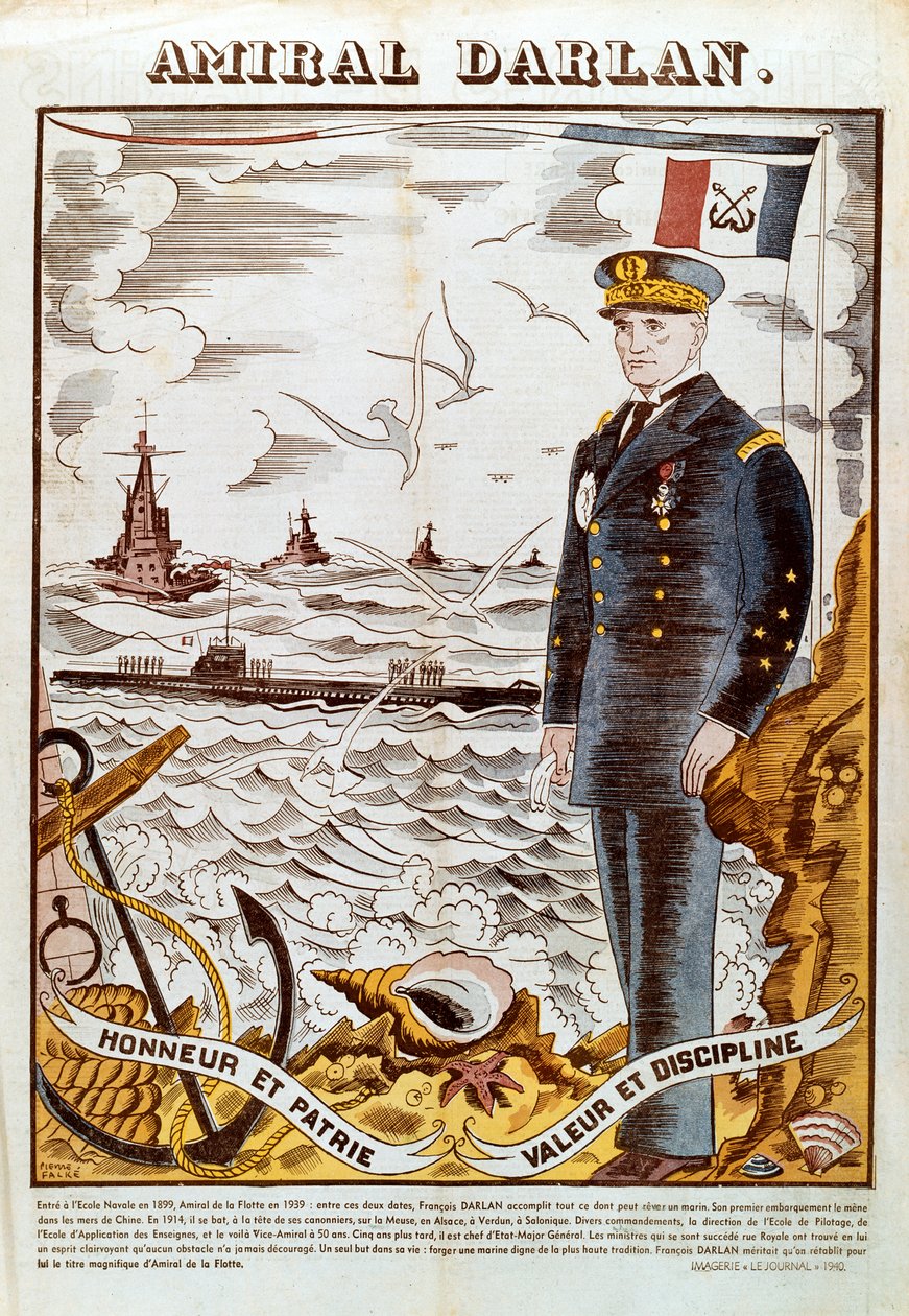 Almirante François Darlan, Comandante da Marinha Francesa, 1940 de Pierre Falke
