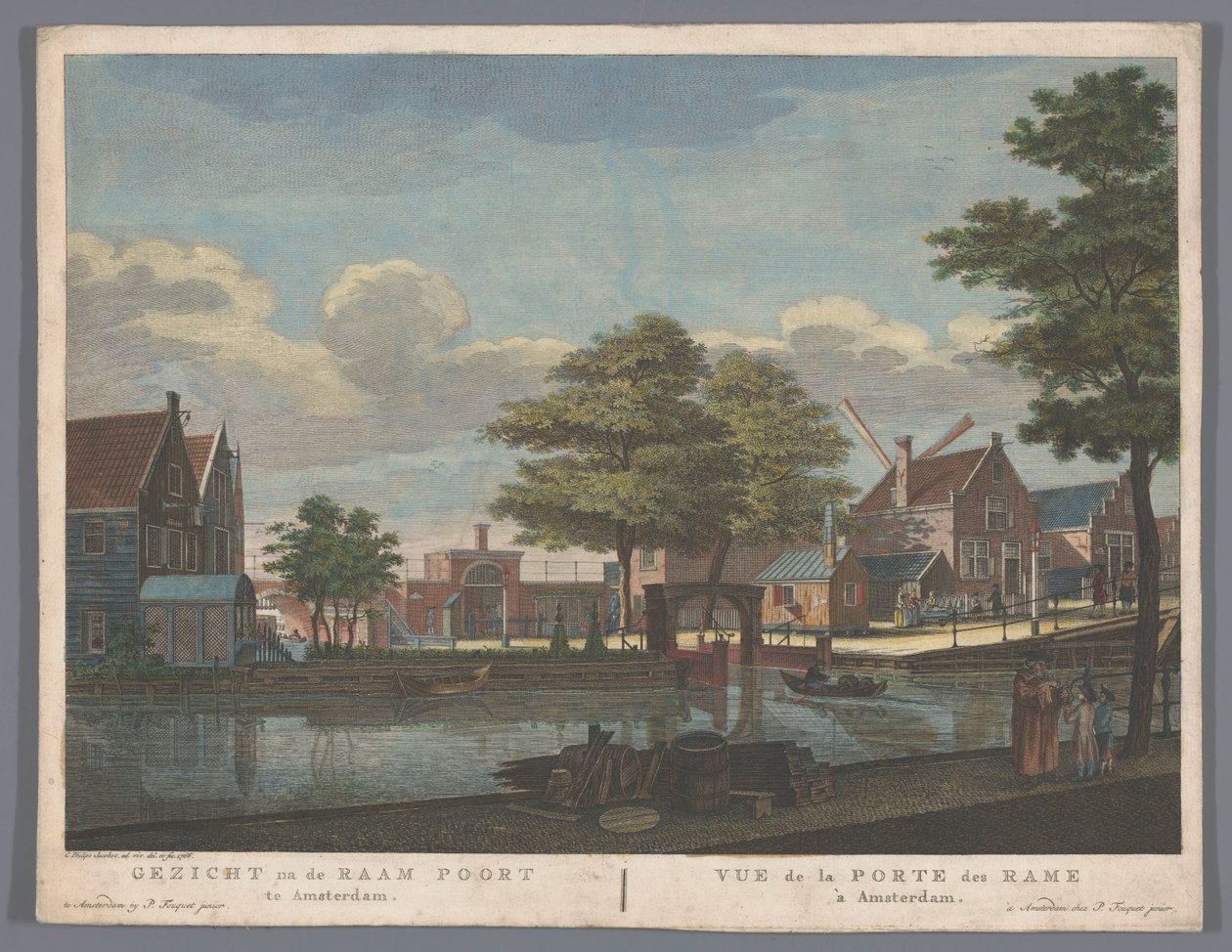 Ver depois da Porta de Raam em Amesterdão
Vista depois do Raam Poort em Amesterdão (título sobre o objecto) de Pierre Fouquet