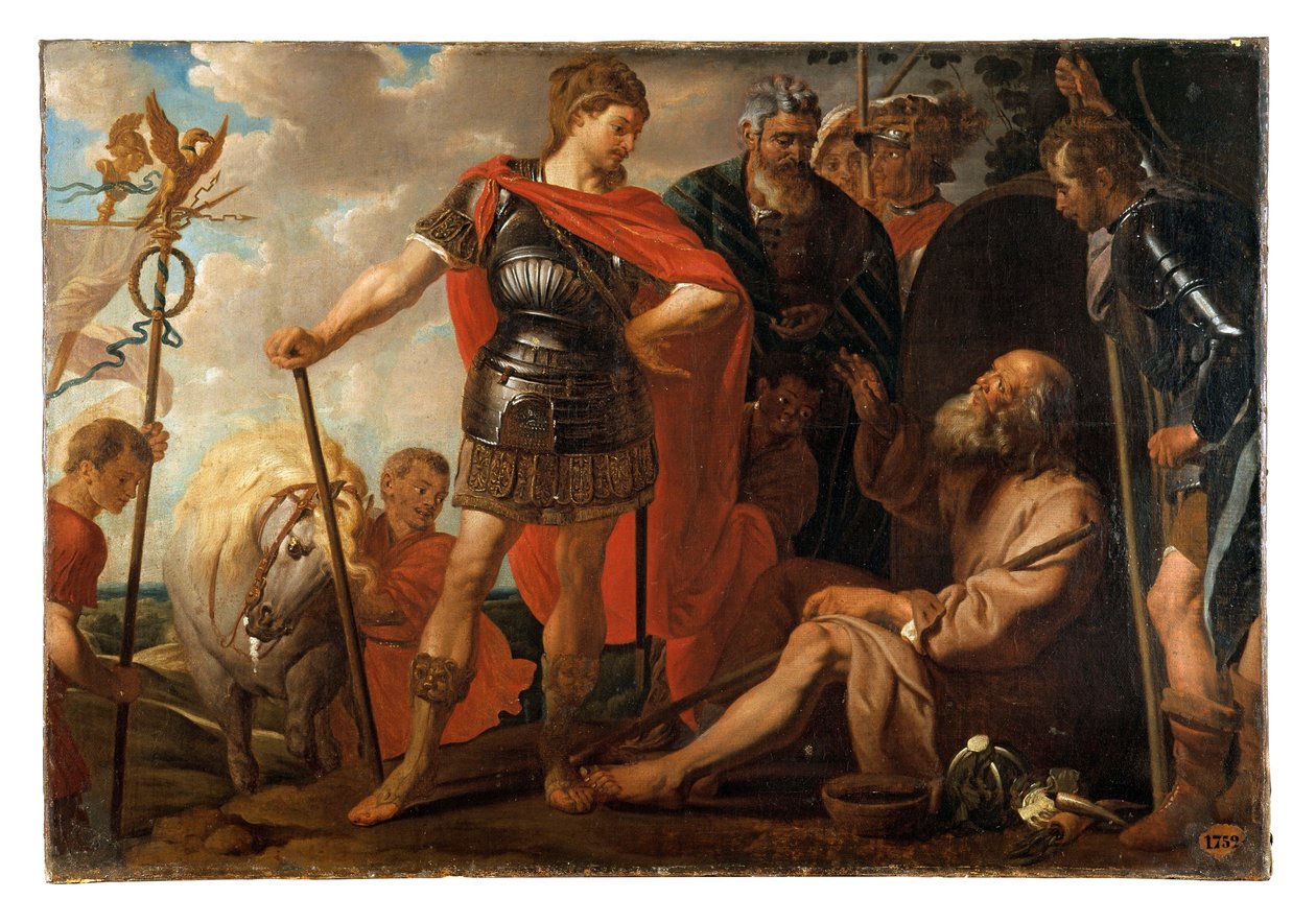Alexandre e Diógenes (cópia segundo Gaspar de Crayer) de Pierre François Antoine de Goesin