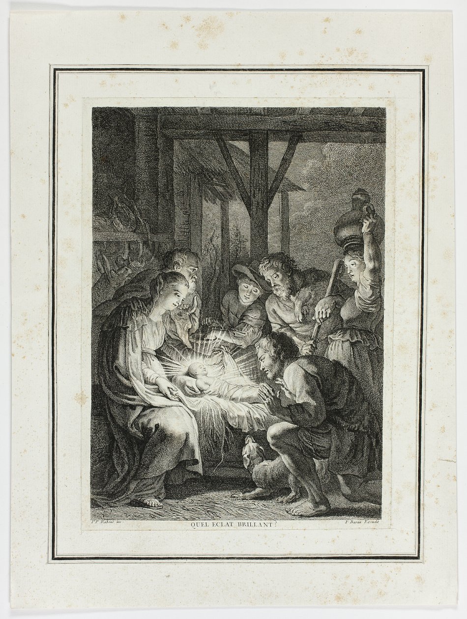 Adoração dos pastores de Pierre François Basan
